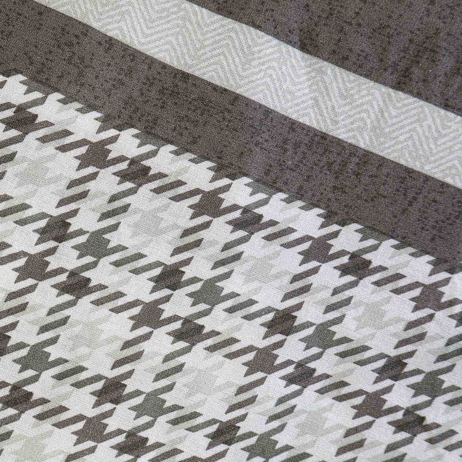 Pościel 220x200 Beżowo-Popielata Elegancja geometryczne płaszczyzny w beżu i popielu Darymex