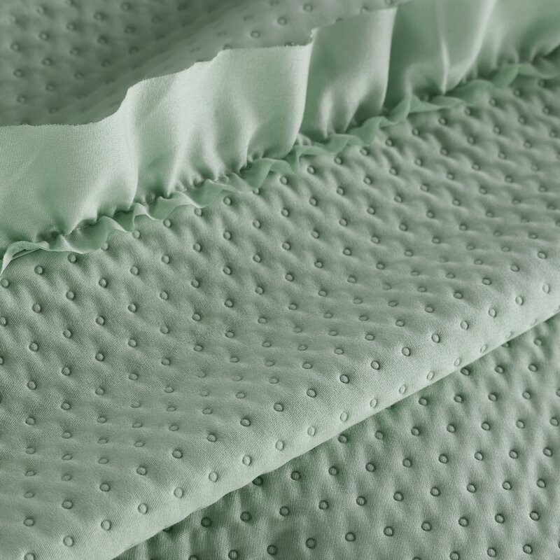 Narzuta na łóżko 170x210 Falbanka szałwiowa Design 91 Eurofirany - aranżacja sypialni