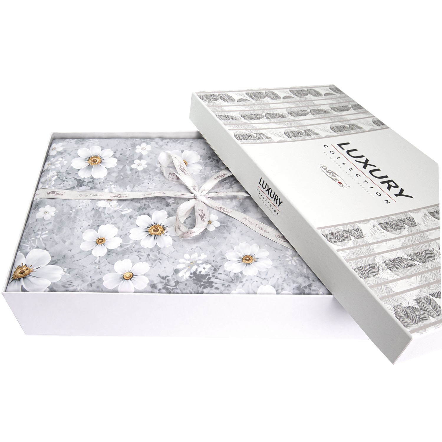 Pościel 160x200 satyna bawełniana Solara Luxury Premium w pudełku Darymex - detal kompletu pościeli