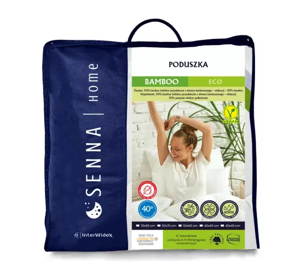 Poduszka 40x40 bambusowa Eco Bamboo Inter Widex