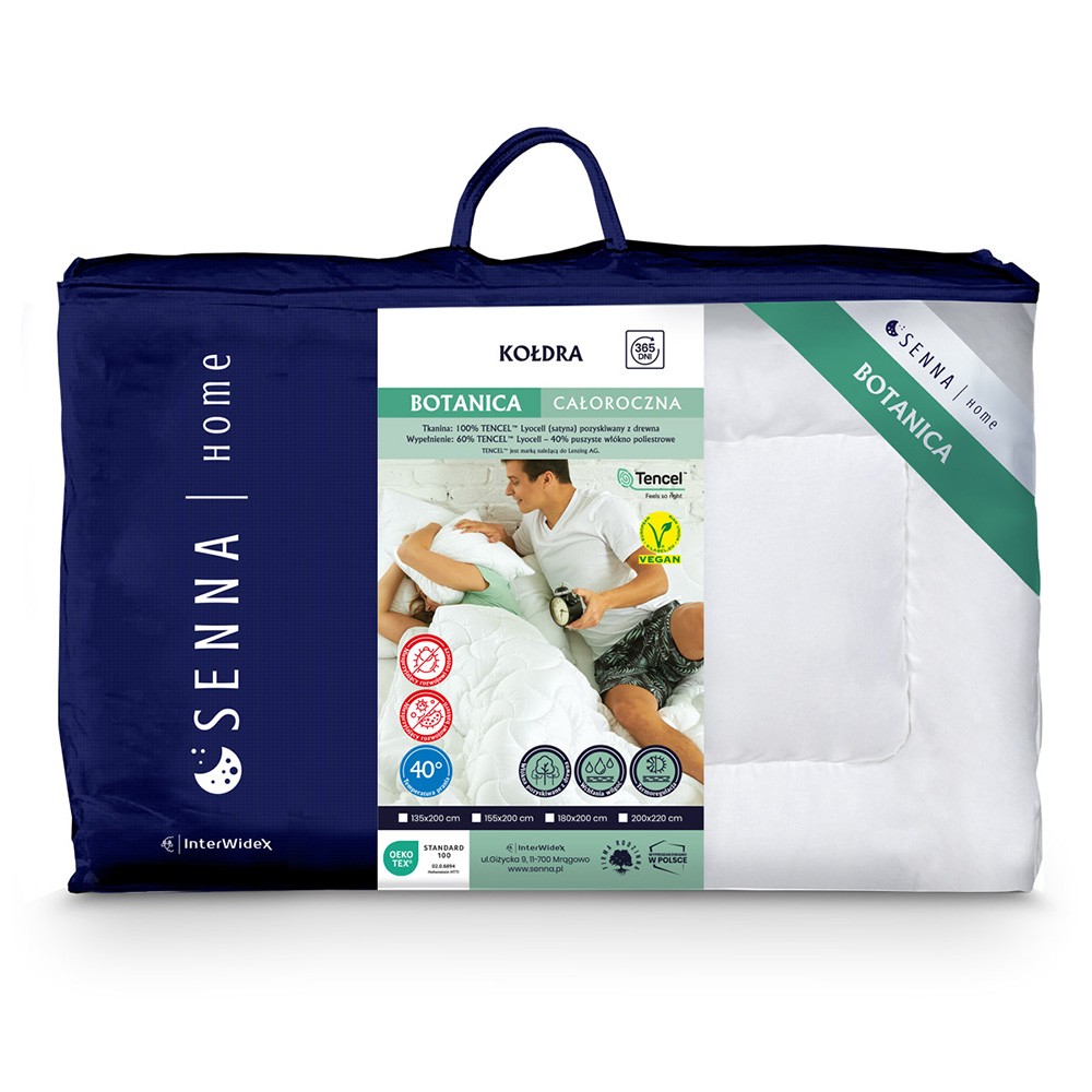 Kołdra Tencel Botanica 155x200 Inter Widex - materiał, pikowanie i codzienna wygoda