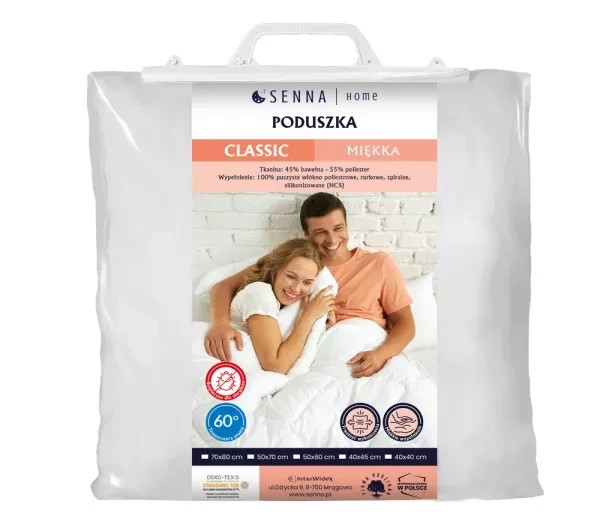 Poduszka biały 40x45 Classic Inter Widex
