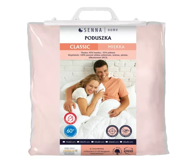 Poduszka różowy 40x45 Classic Inter Widex
