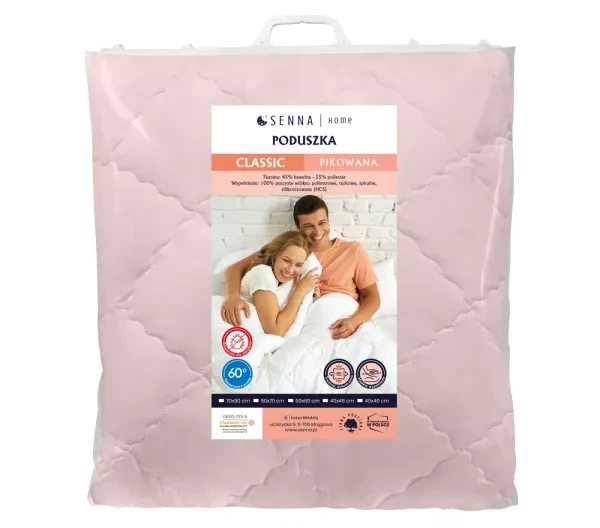 Poduszka różowy 70x80 Classic Inter Widex