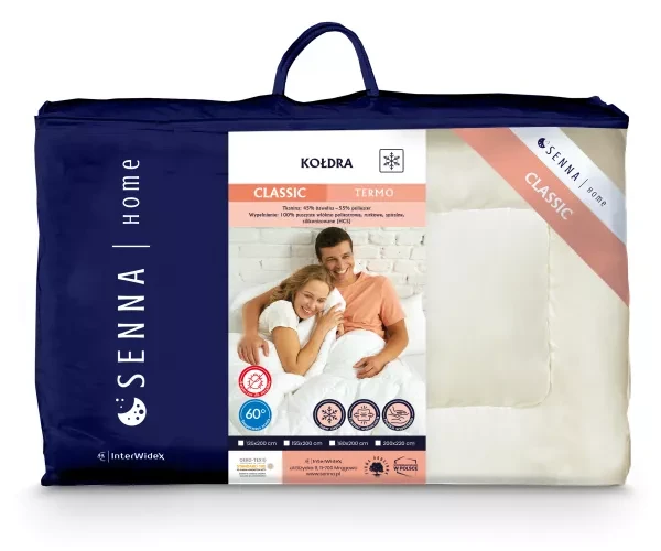 Kołdra kremowy 180x200 Classic Inter Widex - materiał, pikowanie i wygoda snu