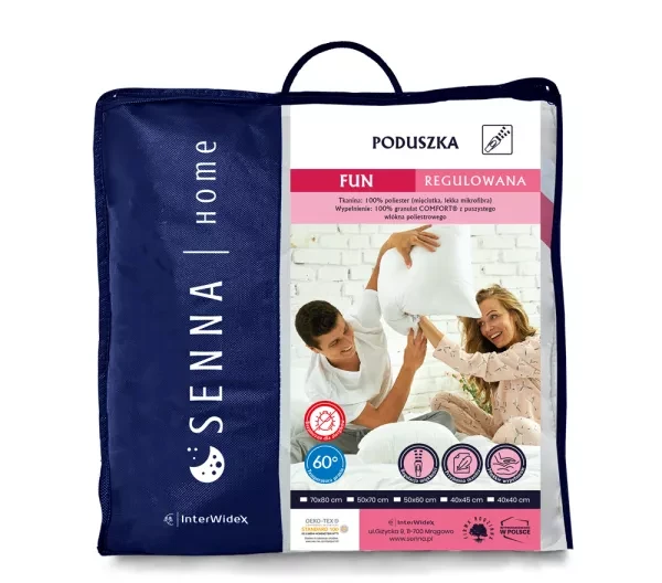 Poduszka 40x40 Fun Inter Widex - materiał i odczucie pod głową