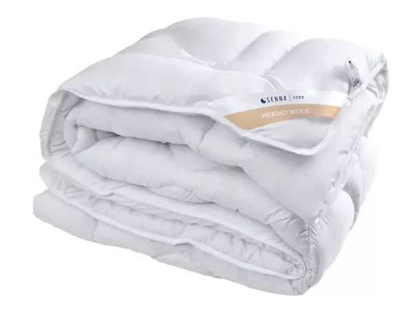 Kołdra 135x200 Merino Wool biała Inter Widex - całoroczna wełna dla stabilnego mikroklimatu