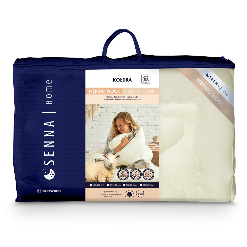 Kołdra 135x200 Merino Wool kremowa Inter Widex