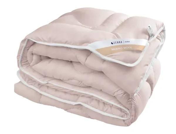 Kołdra 135x200 Merino Wool różowa Inter Widex - całoroczna wełna dla stabilnego mikroklimatu