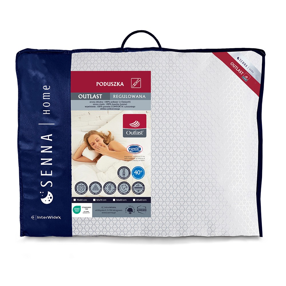 Poduszka 50x60 chłodząca Outlast Inter Widex - regulacja wypełnienia comfort®